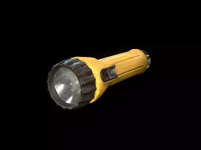 Old Rayovac Industrial Flashlight Low-poly 3D model