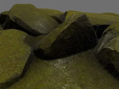floor rock 7 Low-poly 3D model