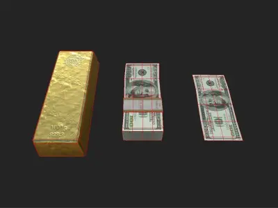 Bank Prop Pack 1 Low-poly 3D model