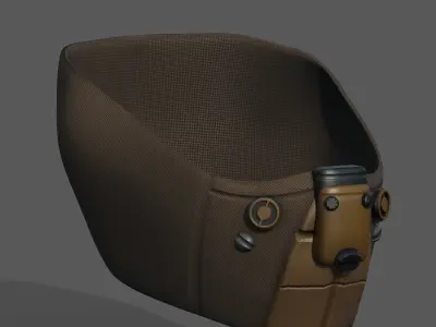 Gas mask respirator scifi futuristic 3d  Low-poly 3D model 19