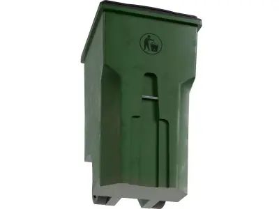 Plastic Trash Bin V1 Low-poly 3D model
