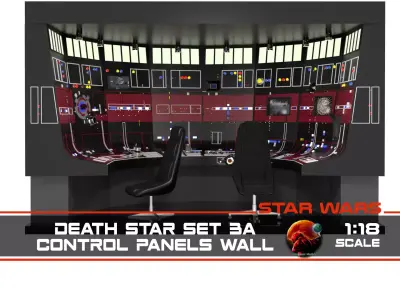 Set 3a - Control Panels Wall 1-18 scale Kenner Hasbro 3D print model