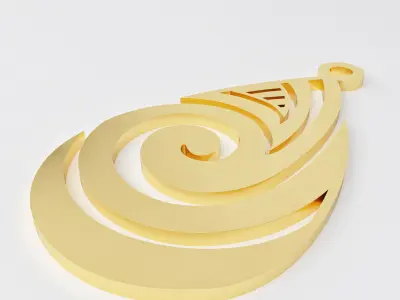 Maori pendant 8 3D print model