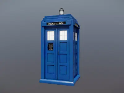 TARDIS Low-poly 3D model