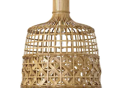 New Bamboo Ceiling Lamp light alternative 3D model