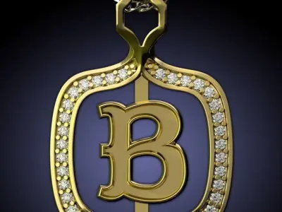  Letter Pendants 3D Model Pack