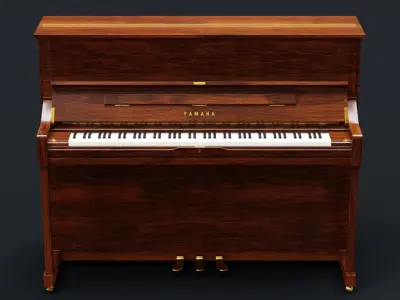 Yamaha Digital Piano - Wooden 3D model