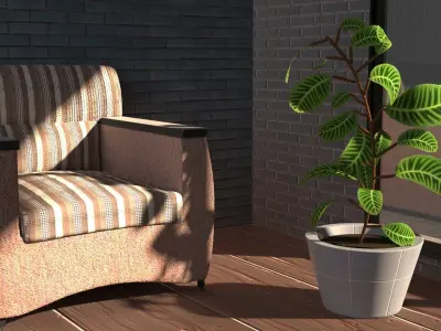 The Chair And The Plant 3D model