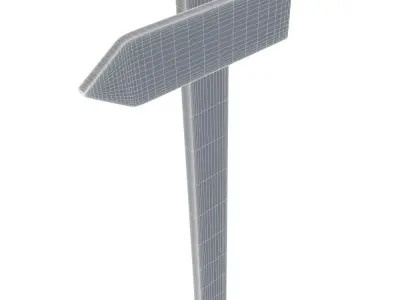 Wooden Sign Free 3D model