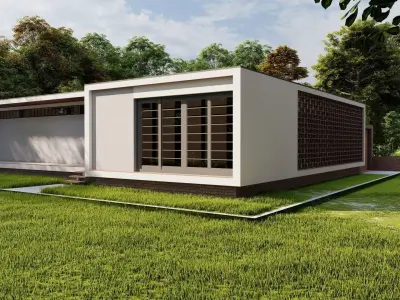 Casa Scene-villa-modern house 3D model
