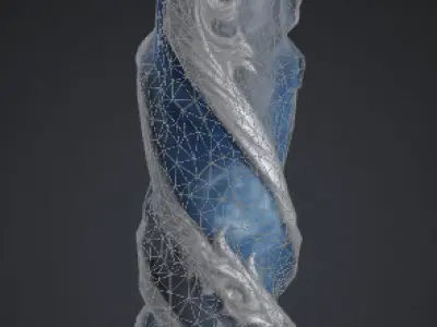 Moon Candle 3 Low-poly 3D model