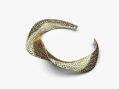 Twisted bracelet 3D print model