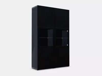 BESTA Storage combination w glass doors Low-poly 3D model