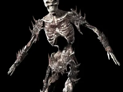 Undead Warrior Low-poly 3D model