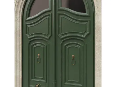 Entrance classic door 45 3D model