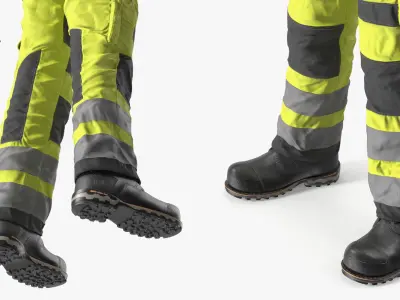  Protective Summer Workwear Clothing on Man Yellow 