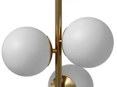 Lampada da Tavolo con 3 Sfere in Vetro Uvol 3D model