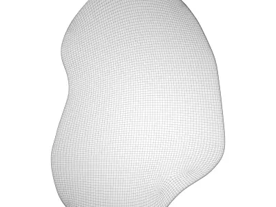 Slate Azalea Rug Low-poly 3D model