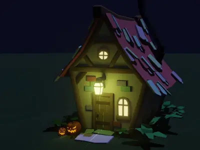 Stylized Cottage 3D model