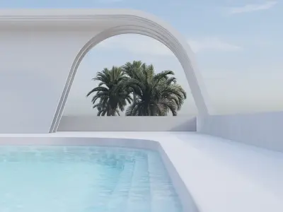 SWIMMING POOL Low-poly 3D model