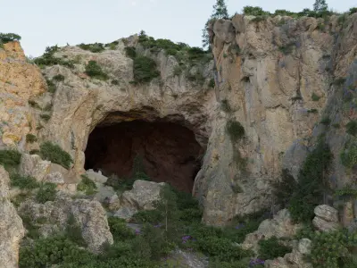 Showcase Scene for the Red Collection Low-poly 3D model