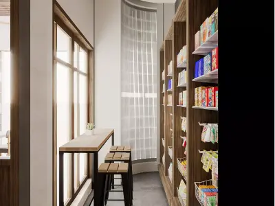 CAFE DESIGN INTERIOR 3D model