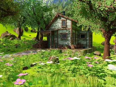 House In Forest 3D model