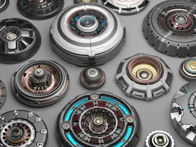  kitbash sci fi subdivision ready 3d model 