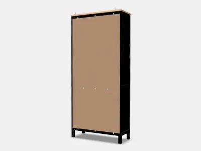 HEMNES Glassdoor cabinet with 3 drawers 3D model