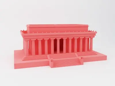 Lincoln memorial 3D Printable Model 3D print model