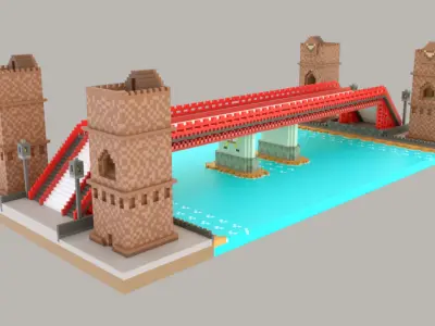 Pixel Bridge 3D print model