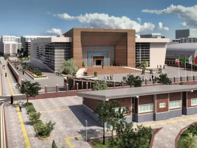 High Detail Conference Center low poly Low-poly 3D model