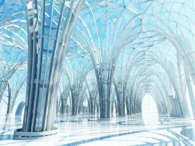 Futuristic Interior Scene 2 3D model