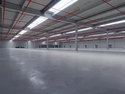 Industrial Warehouse Interior 6 Low-poly 3D model