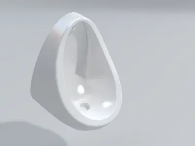Public Urinal       Restroom Bathroom Toilet Low-poly 3D model