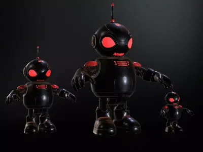 Minirobotic1Pack3 Low-poly 3D model