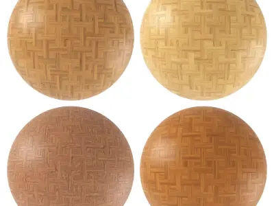 Parquet - Laminate - Wooden floor 4 in 1 3D model