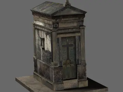 Old Weathered Mausoleum 3D model