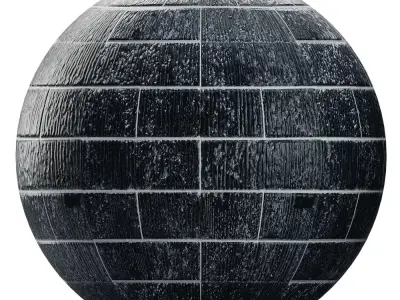 Dark Blue Glossy Wall Tile 3D Model Texture