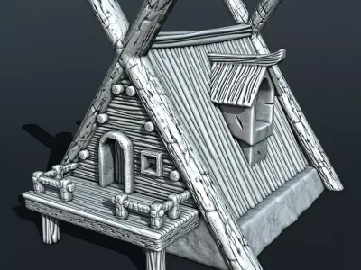 medieval house 3D print model