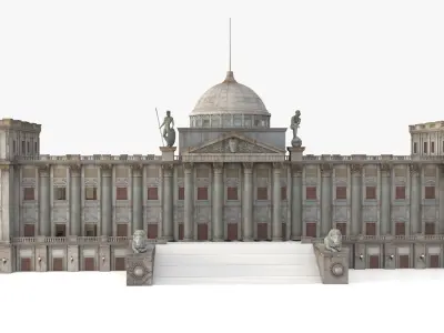 European Renaissance palace 3D model