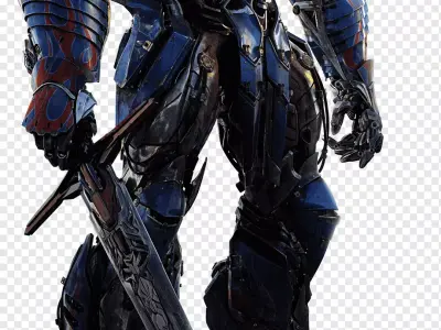 A robot with sword 3D model