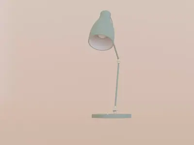 Green Table Desk Lamp 3D Model Free 3D model