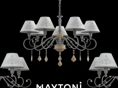 Chandelier Milea ARM132-PL-07-GR Maytoni Classic Free 3D model