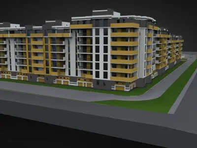 Modern Residental Complex 3D model