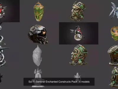 Sci-Fi Sentinel Enchanted Constructs Pack