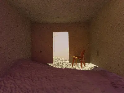Sand with a Chair 3D model