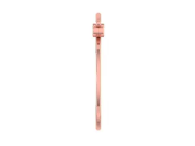 Solitaire Women Light Weight Band Ring 3D print model shop