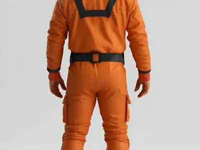 Orange Astronaut 3D model
