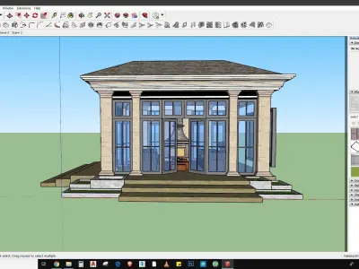 Conservatory structure sketchup model 3D model